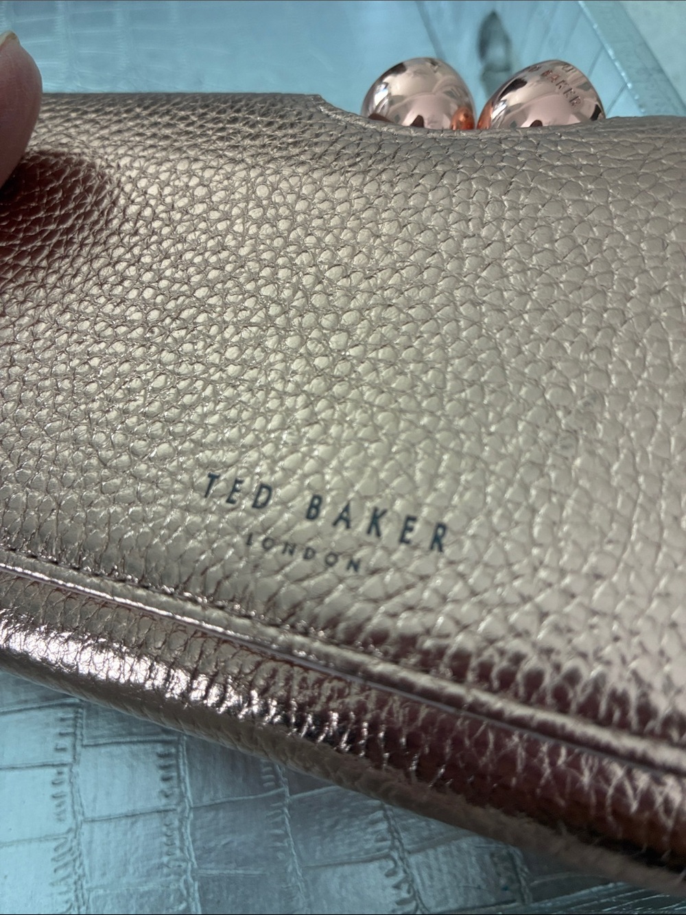 Ted Baker Metallic Rose Gold Women’s Clutch Wallet